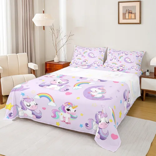 Miniatura 30 de Juego de sábanas de dibujos animados para niños, tamaño King, bonito juego de ropa de cama de esquí de animales árticos, decoración de habitación