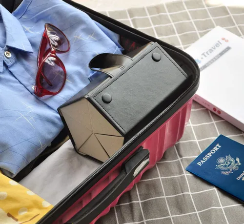 Miniatura 6 de Organizador de almacenamiento para lentes de sol, estuche de viaje plegable con 5 compartimentos de ranura para múltiples gafas