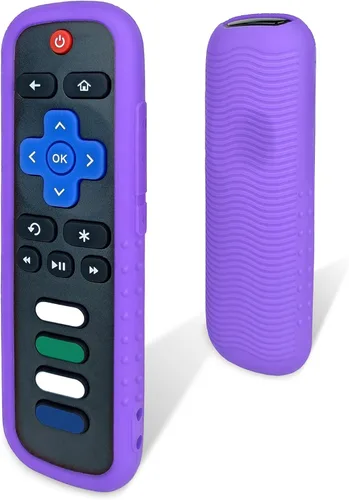 Miniatura 10 de Funda protectora para control remoto Roku, material de silicona respetuoso con el medio ambiente, a prueba de caídas, a prueba de polvo, lavable