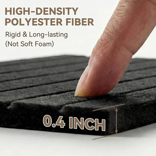 Miniatura 4 de Paquete de 10 paneles acústicos grandes de 48 x 24 x 0.38 pulgadas, paneles de pared autoadhesivos para amortiguar el sonido, paneles de pared Negro