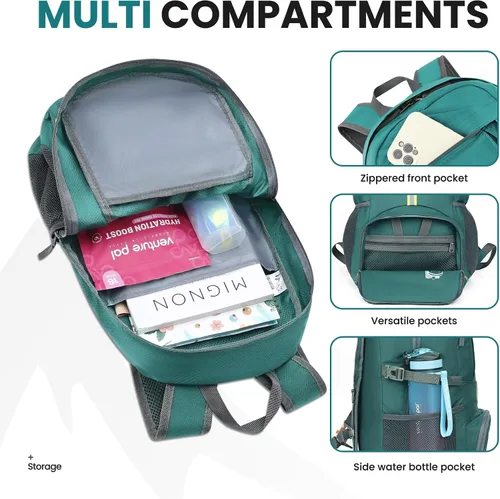 Miniatura 8 de Venture Pal 35L Ultraligero Ligero Plegable Plegable Viaje Camping Senderismo Deportes al aire libre Mochila Daypack