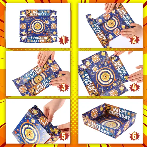 Miniatura 5 de Mifoci Paquete de 36 bandejas de comida para fiestas de dardos, 5 libras, botes azules y naranjas, bandejas grandes de papel para aperitivos