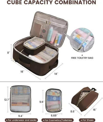 Miniatura 5 de LOVEVOOK Mochila de viaje para mujer, mochila de transporte de 40 litros aprobada para vuelo, bolsa grande para artículos personales para portátiles