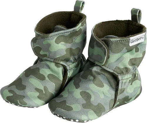 Miniatura 7 de Gerber Botines unisex con forro polar para bebé, antideslizantes, suaves, Camo Verde