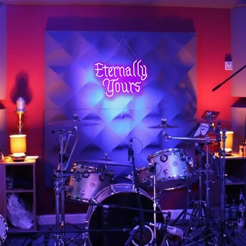 Miniatura 3 de Eternally Yours - Letrero de neón de estilo gótico, luz LED para decoración de pared, románticas luces de neón emo para dormitorio, estudio o bar