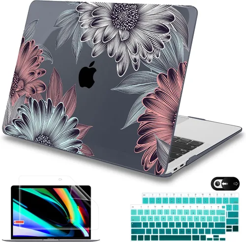 Miniatura 11 de Mektron Funda para MacBook Air de 13 pulgadas M1 A2337 A2179 A1932, carcasa dura 2018-2021 Air de 13 pulgadas con Touch ID, diseño exclusivo