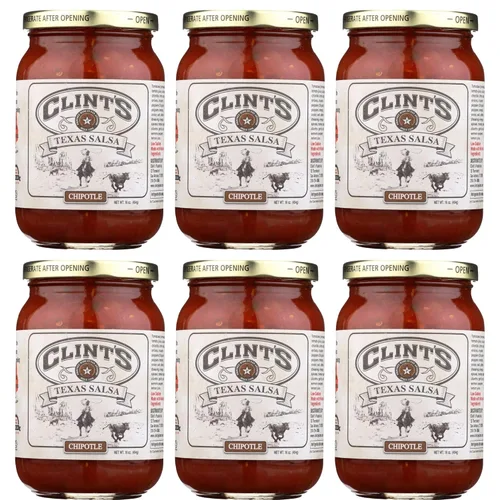 Clints Chipotle de salsa 16 oz (paquete de 6)