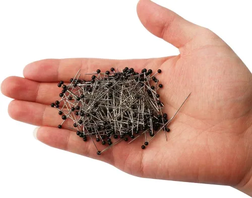 Miniatura 5 de 250 alfileres de costura de bola de cristal, alfileres rectos para decoración de joyas, color negro