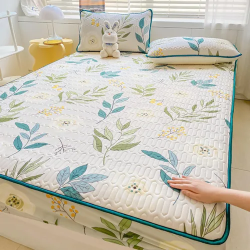 Miniatura 17 de FCLDESHOP Comfort Hotel - Sábana bajera ajustable de bolsillo profundo, juego de sábanas bajeras y fundas de almohada de seda de hielo de látex