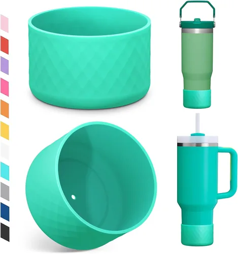 Miniatura 21 de Airboat - Paquete de 2 bases protectoras de silicona para vasos Stanley Quencher Adventure de 40 oz, 30 oz y IceFlow de 20 oz y 30 oz, base inferior