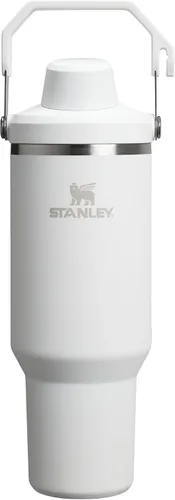 Miniatura 10 de Stanley IceFlow 2.0 - Vaso de flujo rápido con asa, 30 onzas, tapa de boquilla angular con rosca, botella de agua a prueba de fugas, acero Frost