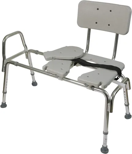 Miniatura 9 de DMI Banco de transferencia de bañera y silla de ducha con cuerpo de aluminio antideslizante, elegible para FSA, altura del asiento ajustable