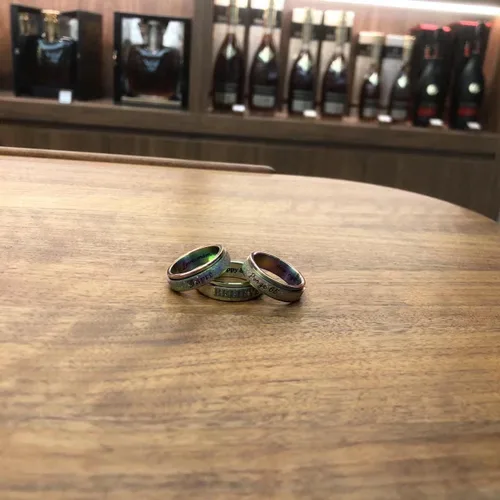 Miniatura 2 de YUOTO Anillos giratorios personalizados para hombres con texto personalizado. Anillo giratorio personalizado y grabado para mujeres. Anillos