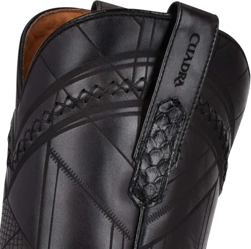 Miniatura 6 de Cuadra Botas vaqueras para hombre en piel auténtica de pitón y cuero bovino Metálico