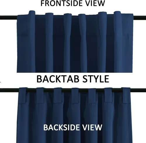 Miniatura 4 de Turquoize Cortinas Opacas para Tratamiento de Ventana con Trabillas Traseras para Sala de Estar/Dormitorio, Tratamientos de Ventana con Aislamiento