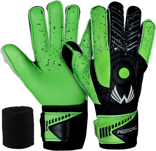 Miniatura 9 de Guantes de Portero de Fútbol Fingersave para Niños, Jóvenes y Adultos con Palma de Agarre Fuerte de 7.5MM, Espinas Flexibles en los Dedos Guantes