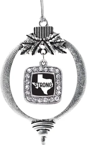 Miniatura 213 de Inspired Silver - Nana púrpura - Adorno de Navidad plateado - Adorno cuadrado para árbol de Navidad con circonita cúbica - Decoración colgante