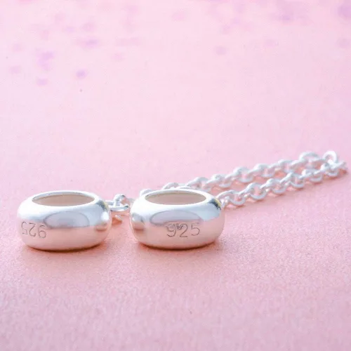 Miniatura 2 de Hoobeads - Colgante de plata de ley 925 para pulseras europeas