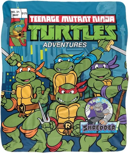Miniatura 2 de Teenage Mutant Ninja Turtles TMNT Comic Cover No.21 - Manta de sherpa de tacto sedoso, súper suave, 50 x 60 pulgadas