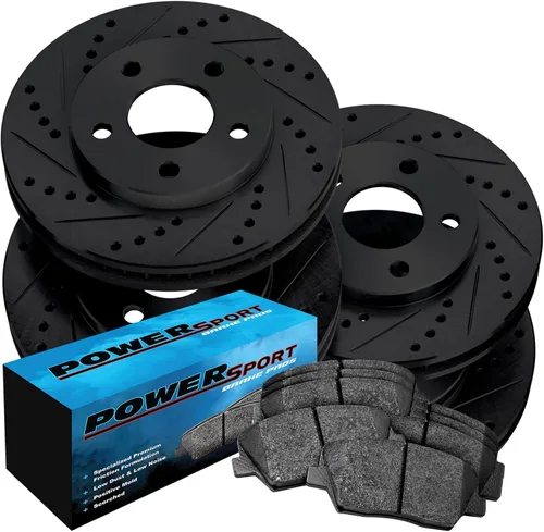 Miniatura 13 de BRAKELABS POWERSPORT Kit de frenos traseros y rotores Pastillas de freno traseras Rotores y pastillas de freno, pastillas y rotores de freno