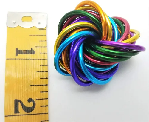Miniatura 5 de Möbii - Pelota antiestrés (multicolor): silencioso Mobius TDAH, ansiedad, estimulante y alivio del estrés, herramienta para el hogar, viajes