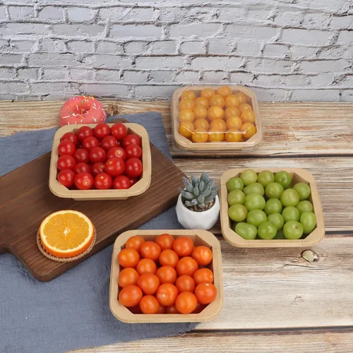 Miniatura 2 de Cuencos desechables de papel kraft de 14 onzas con tapas, recipientes de comida, cuencos de sopa, suministros de fiesta, cuencos de golosinas