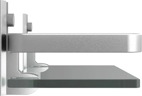 Miniatura 5 de Danpoo Estante de pared de vidrio templado transparente, organizador de pared para baño, cocina (plata mate)