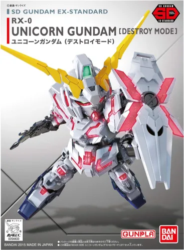 Miniatura 2 de Bandai Hobby - Gundam UC - 005 Unicorn Gundam (modo Destroy), Bandai SD EX-Standard