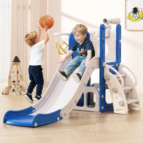 Babytronic Tobogán para Niños Pequeños, 6 en 1 Tobogán de Interior para Niños de 1-3 Años, Juego de Escalador Interior y Exterior para Bebés,