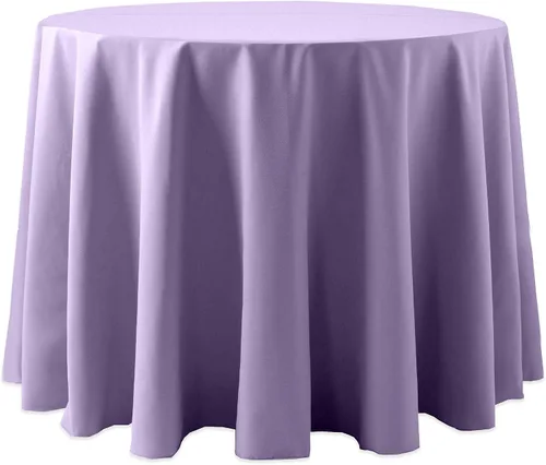 Miniatura 17 de Ultimate Textile Cotton-Feel - Mantel redondo de 90 pulgadas para comedor, color berenjena, color morado