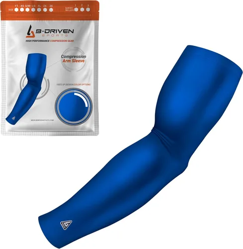 Miniatura 42 de B-Driven Sports Manga de Compresión Pro-Fit para Brazo - Deportes Atléticos Baloncesto, Fútbol, Sóftbol, Carrera, Juegos, - nan (1 unidad)