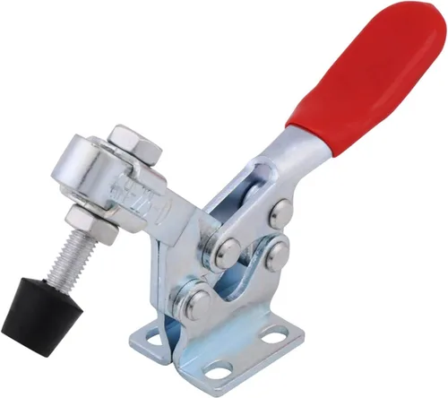 Miniatura 3 de Walfront Abrazadera de palanca de liberación rápida resistente, horizontal, acero y goma, capacidad de retención de 500.4 lbs, paquete de 5