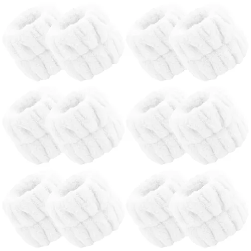 Miniatura 9 de WHAVEL Pulseras de lavado facial (6 pares), pulseras absorbentes de spa para lavar la cara, bandas de lavado, evitan que el líquido se derrame por