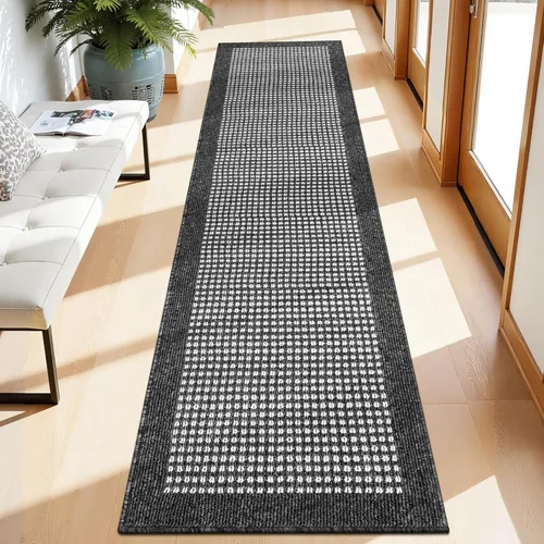 Miniatura 46 de Ileading Alfombra de pasillo de lavandería de 2 x 6 pies, antideslizante, con parte trasera de goma, lavable a máquina, alfombra gris