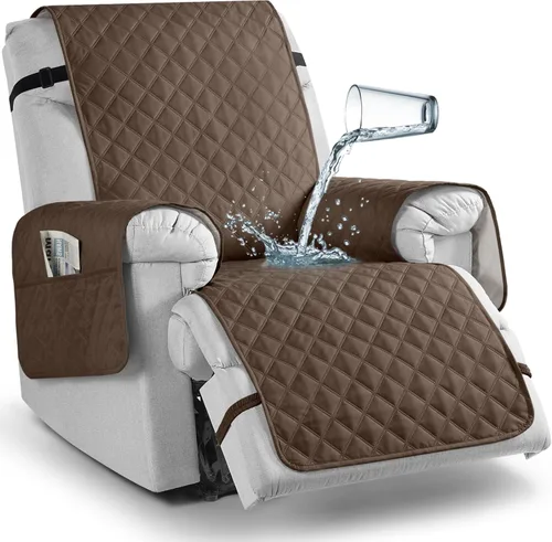 Miniatura 26 de TAOCOCO - Funda antideslizante para silla reclinable, funda para sofá, funda para silla reclinable pequeña con correas elásticas, protector