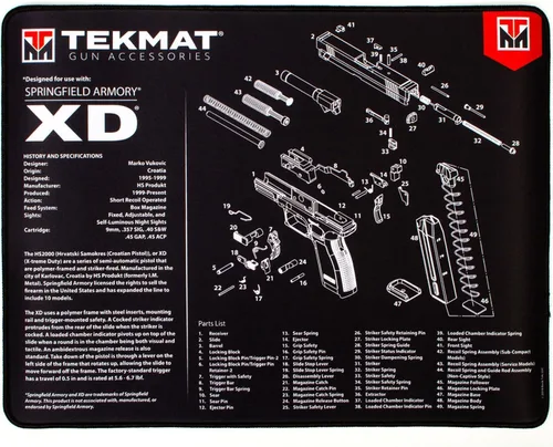Miniatura 12 de TekMat Ultra - Alfombrilla para pistola de 20 x 15 pulgadas, tapete de limpieza y mantenimiento de pistolas con base de goma antideslizante