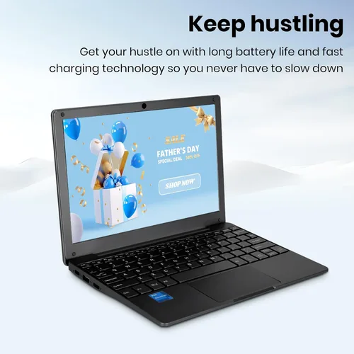 Miniatura 3 de HBESTORE10.1 Mini portátil, pantalla IPS, con Celeron N4000 (hasta 2.6 GHz), 8 GB de RAM 128 GB SSD Windows 11 OS, computadora pequeña ligera