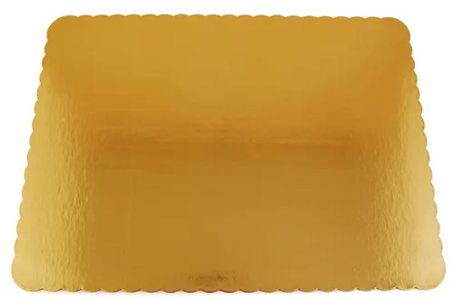 Southern Champion Tray 1647 - Almohadilla de pastel corrugado resistente de una sola pared, dorado metálico, a prueba de grasa, 10 pulgadas de largo