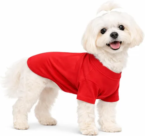Miniatura 45 de Lovelonglong 2019 - Ropa para mascotas, Disfraces para Perro, Ropa Camisetas en blanco para Perros Grande Medianos Pequeños 100% Algodón 18