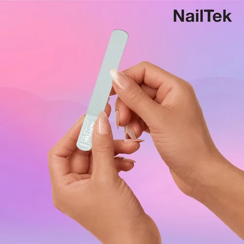 Miniatura 4 de Nail Tek Lima de cristal – Lima de uñas de cristal con estuche, duradera y suave para uñas naturales, diseño fácil de viajar, fucsia, mini 3 pulgadas