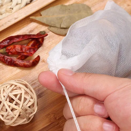 Miniatura 5 de 100 bolsas de té grandes – Bolsas de filtro de té vacías desechables sin desorden bolsas de malla con cordón para concentrado/café helado, hierbas