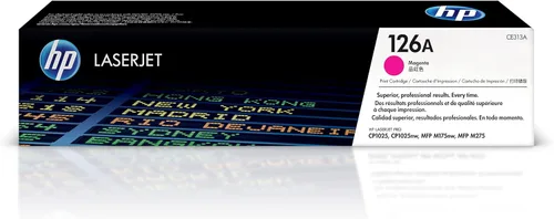 HP Cartucho de tóner magenta 126A | Funciona LaserJet Pro 100 Color MFP Serie M175, Serie CP1025, TopShot LaserJet Pro Serie M275 MFP | CE313A