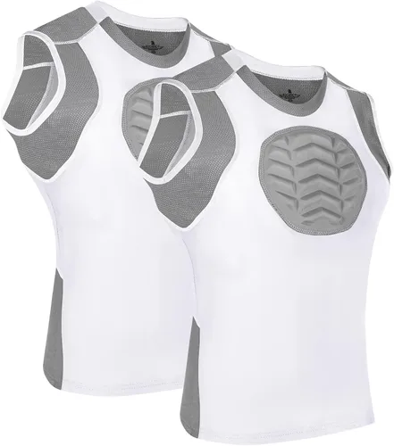 Miniatura 10 de Exxact Sports Protector de pecho de béisbol juvenil, camisa acolchada para el esternón y corazón, protector de pecho de sóftbol para niñas y jóvenes