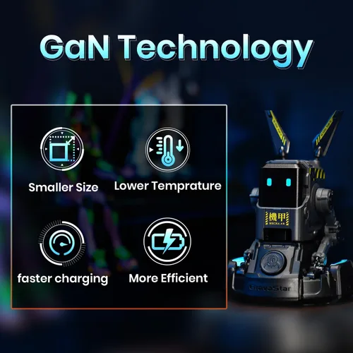 Miniatura 9 de GravaStar Mercury M2 - Mouse inalámbrico para juegos con robot GravaStar Alpha65 Bloque de cargador rápido GaN