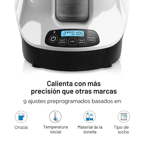 Miniatura 9 de Baby Brezza Calentador Inteligente de Biberones, Calentador de Leche Materna + Descongelador – Aplicación Gratuita - Diferentes Temperaturas