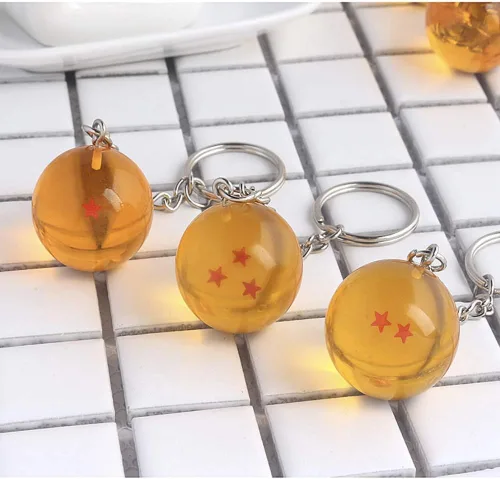 Miniatura 4 de Paquete de 7 llaveros acrílicos de Dragon Ball Star de 1.1 in de bola de juego de cristal de 7 estrellas de anime, coleccionables de anime, regalo
