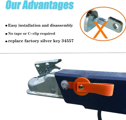 Miniatura 7 de Magnetic Trailer Surge Brake Lockout Key for UFP A-60 A-70 A-75 A-84 Actuators, Replaces 34557, Heavy Duty Easy Release Strap, No Tape No C-Clamps