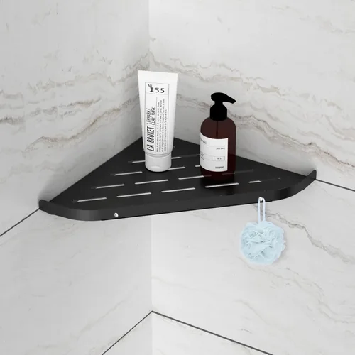 Miniatura 3 de Qeke Estante esquinero para baño, estante de ducha de 9 pulgadas, estante de acero inoxidable SUS304 para montaje en pared, estante de esquina con 2