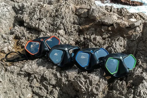 Miniatura 7 de Seac Raptor, máscara de bajo volumen para apnea y pesca submarina, Rojo