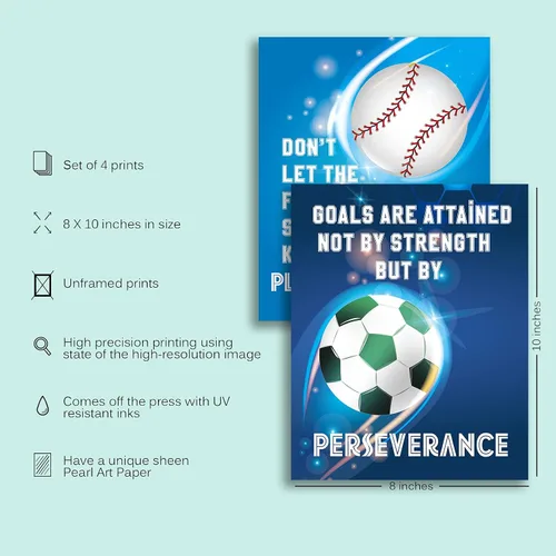 Miniatura 6 de Póster deportivo de frases motivacionales, cita deportiva, inspiradora, arte de baloncesto, fútbol, béisbol, fútbol, para dormitorio, sala